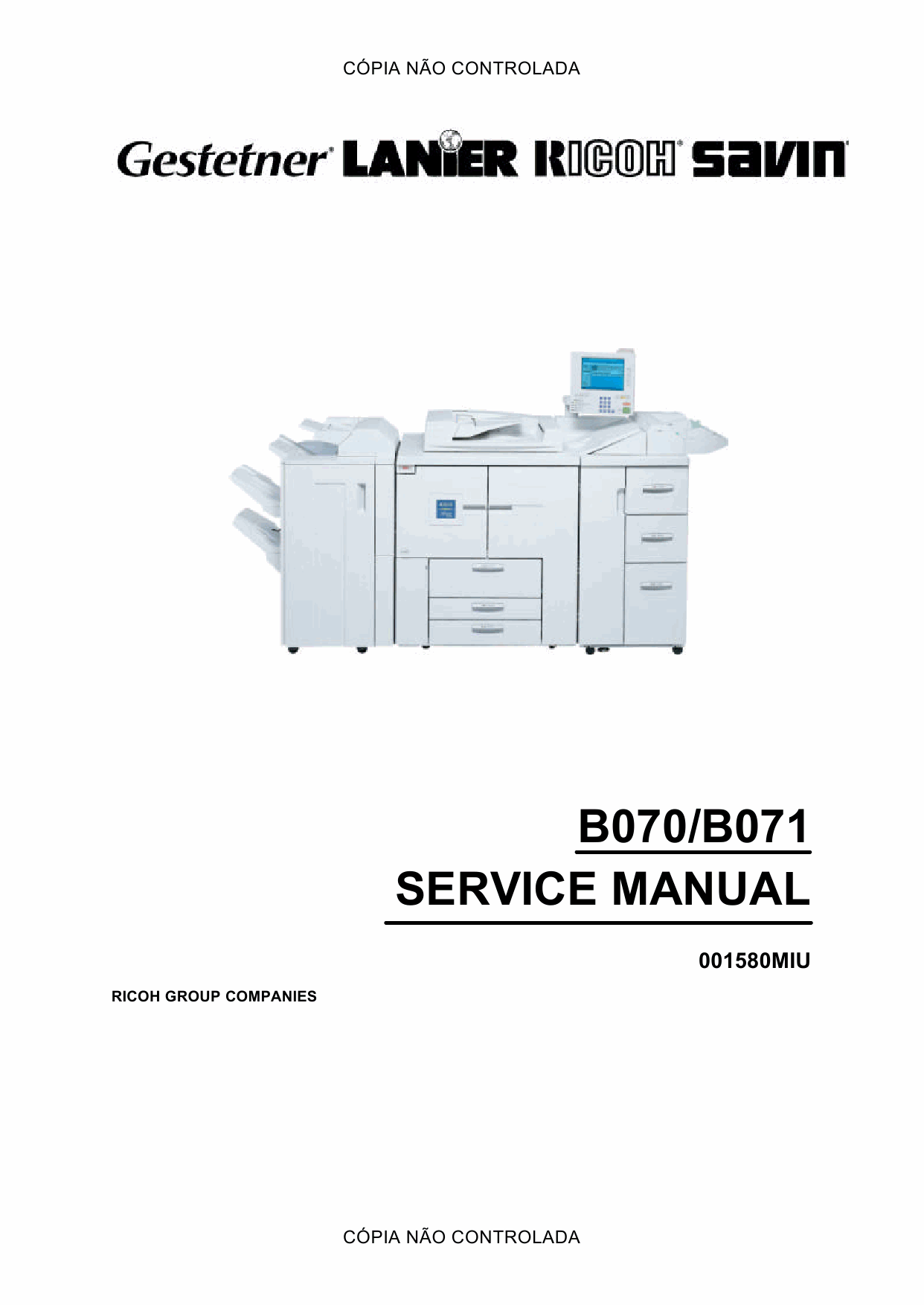 RICOH Aficio 2090 2105 B070 B071 Service Manual-1